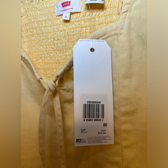 NWT Levi’s - Bohemian Festival Summer Lace Up Crop Top Short Sleeve 100% Cotton - Picture 9 of 10